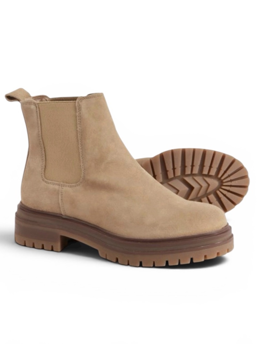 Avellini Made in Portugal Suede Leather Lug Sole Chelsea Boots Size 41/ US 9.5